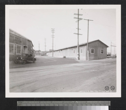 Looking north along College St. from Date St