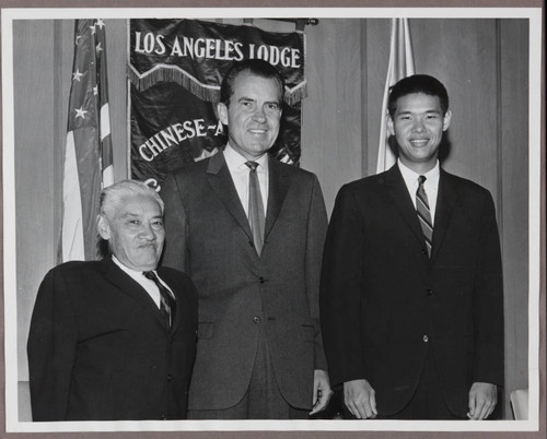 Richard Nixon with Y.C. Hong and Nowland Hong