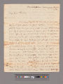 Letter from Martha Washington, Philadelphia, to Frances Washington