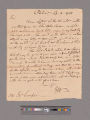 Letter from George Washington, Philadelphia, to John Cowper
