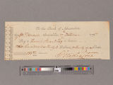 Check from George Washington, Mount Vernon, to David Stuart