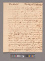 Letter from George Washington, Tarboh, North Carolina, to George Washington