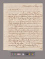 Letter from George Washington, Philadelphia, to Tobias Lear