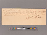 Receipt from George Washington to Charles Willson Peale