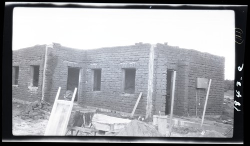 Rural House of Adobe Bricks, U.S. Govt. Plant Acclimatization Station, Torrey Pines, California (e)