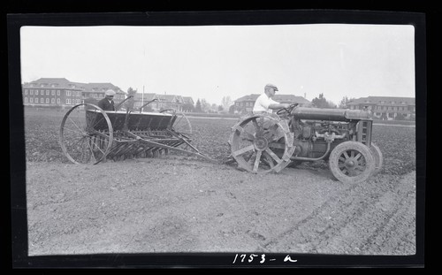 Grain Drill, Agricultural Engineering Lab field