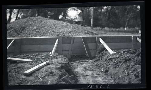 Forming for Concrete Foundation, University Farm