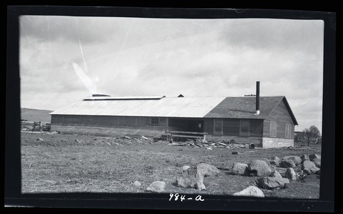 Standard Milking Barn (C-28) and 20' x 32' Milkhouse, At foot of Marysville Butte 5 mi west Sutter City (a)