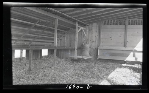 Poultry House Interior and Feed Corner, Fred Smith Poultry Ranch, Davis