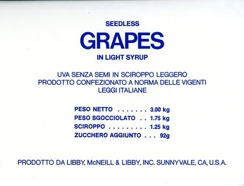 Seedless Grapes in Light Syrup