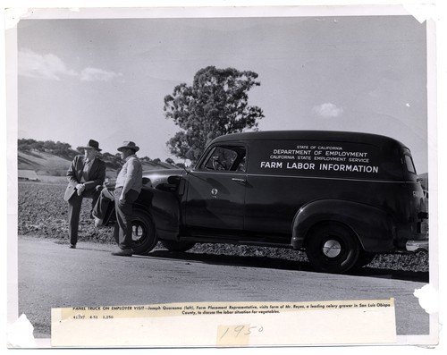 Panel truck on employer visit