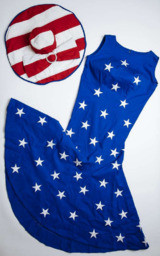 "Betsy Ross" drag gown and hat