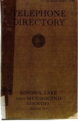 Sonoma, Lake and Mendocino counties, California, telephone directory, 1933, August