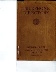 Sonoma, Lake and Mendocino counties, California, telephone directory, 1936, September