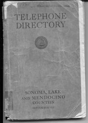 Sonoma, Lake and Mendocino counties, California, telephone directory, 1931, September