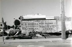 Borba/Weeks sign, 125 South Main Street, Sebastopol, California, 1979 or 1980