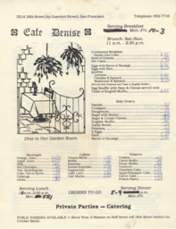 Cafe Denise menu