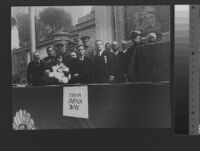 This is Japan Day photo October 9, 1918 during World War I in front of war memorial(?)