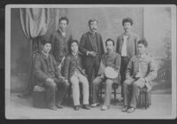 Group portrait, Ryichir Arai and six men