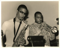 David Sanchez and Terell Stafford performing in Los Angeles, December 2000 [descriptive]