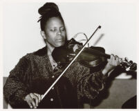 Regina Carter playing violin, Los Angeles [descriptive]