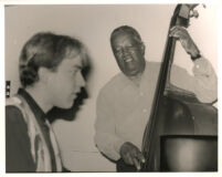 Ray Brown playing the double bass, Los Angeles April 1997 [descriptive]