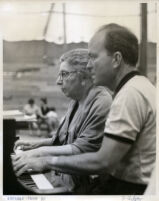 Rosina Lhevinne playing the piano with Brooks Smith, 1960 [descriptive]