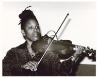 Regina Carter playing violin, Los Angeles [descriptive]