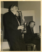 Bud Shank on sax and Mike Wofford on piano performing in Los Angeles [descriptive]