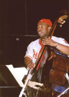 Christian McBride playing double bass, Los Angeles [descriptive]