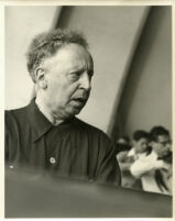 Arthur Rubinstein at the piano, Los Angeles, 1958 [descriptive]