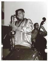 George Coleman on saxophone with Jeff Littleton on double bass, Los Angeles, November 1999 [descriptive]