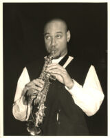 Joshua Redman playing the clarinet in Los Angeles [descriptive]