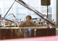 Alan Pasqua playing piano in Los Angeles, June 2001 [descriptive]