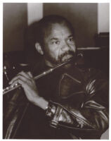 Hubert Laws playing the flute in Los Angeles [descriptive]