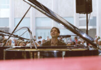 Alan Pasqua playing piano in Los Angeles, June 2001 [descriptive]