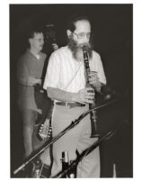 Fishel (Michael) Bresler playing the clarinet in Los Angeles, February 1997 [descriptive]