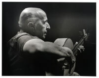 Carlos Montoya playing the guitar, 1985 [descriptive]