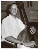 John Clayton playing double bass in Los Angeles [descriptive]