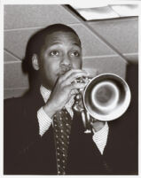 Wynton Marsalis playing the trumpet, Los Angeles, April 1998 [descriptive]