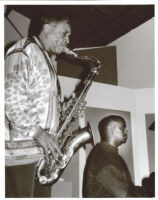 George Coleman playing the saxophone and Denny Grissett, Los Angeles, November 1999 [descriptive]