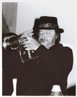 Chuck Mangione playing flugelhorn in Los Angeles [descriptive]