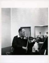 Jascha Heifetz playing the violin with Brooks Smith at the piano, 1966 [descriptive]