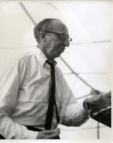 Aaron Copland at the podium, Los Angeles, 1960 [descriptive]