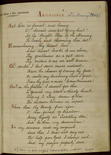 Manuscript No. 84: Collection of Poems