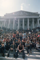 Anti-war demonstrators sit on the steps of the Capital building during the 1971 May Day Protest in Washington D.C