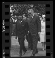 President Lyndon B. Johnson and Upper Voltian President Maurice Yaméogo, 1965 [10A]