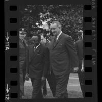 President Lyndon B. Johnson and Upper Voltian President Maurice Yaméogo, 1965 [11A]