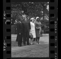 President Lyndon B. Johnson and Upper Voltian President Maurice Yaméogo and their wives, 1965 [4]