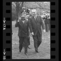 President Lyndon B. Johnson and Upper Voltian President Maurice Yaméogo, 1965 [17A]